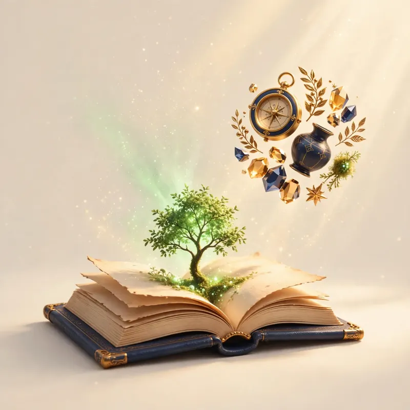 An open book with a tree growing from its pages: mind and life at Starvard